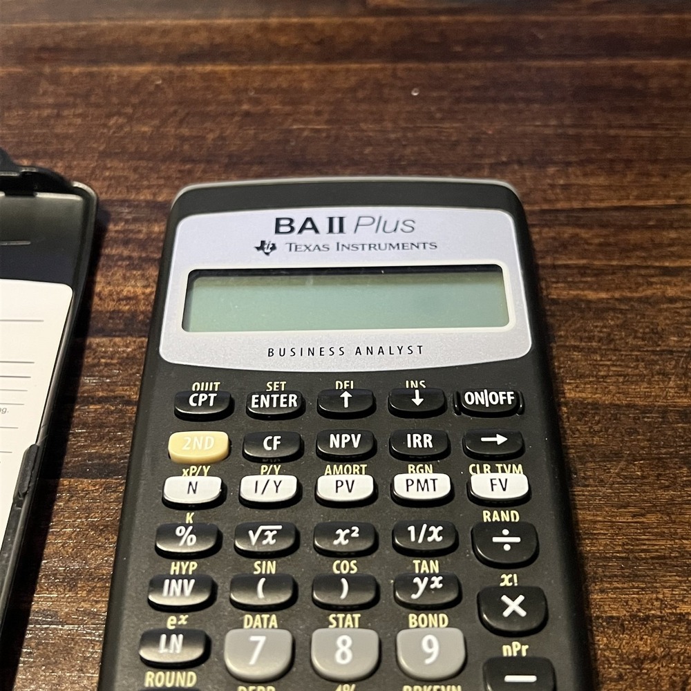 Texas Instruments BA II Plus Business Analyst, With Cover Pre Owned Tested Works - Picture 3 of 7